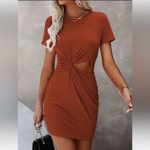 Side Cut Out Tee Shirt Dress